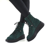 Ghete Dama Din Piele Naturala Verde 670